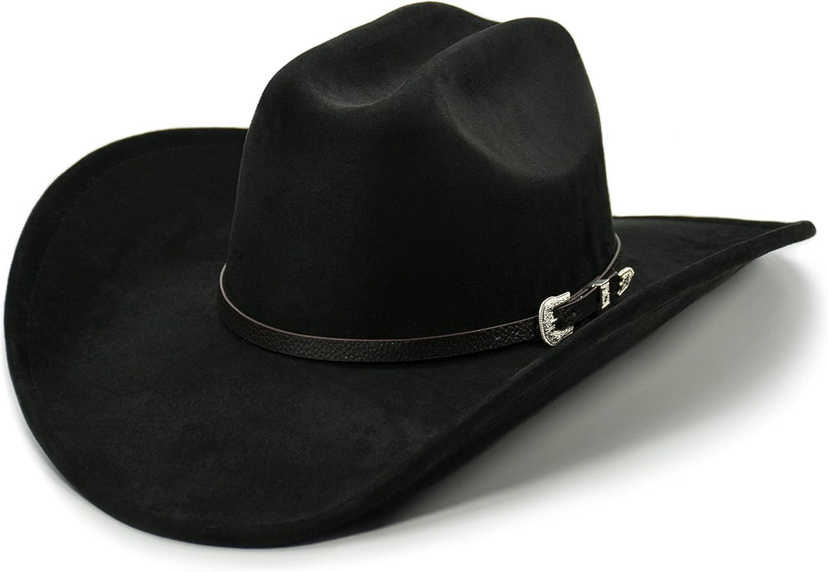 Felt Cowboy Hat Shapeable Wide Brim Western Cattleman Adult Unisex Adjustable OIERNFE Cowboy Hat for Men and Women with Cattleman Crease  main image 4