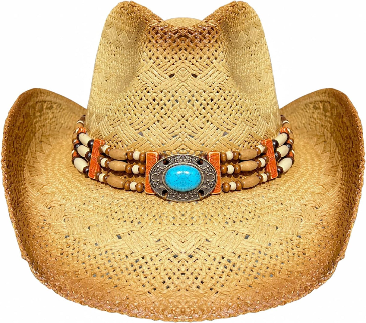 Western Outback Cowboy Hat Men'S Women'S Style Straw Felt Canvas