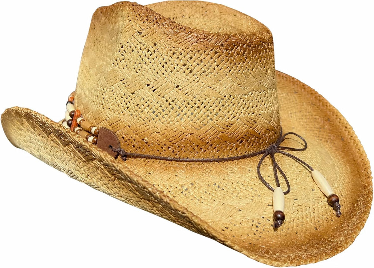 Western Outback Cowboy Hat Men'S Women'S Style Straw Felt Canvas