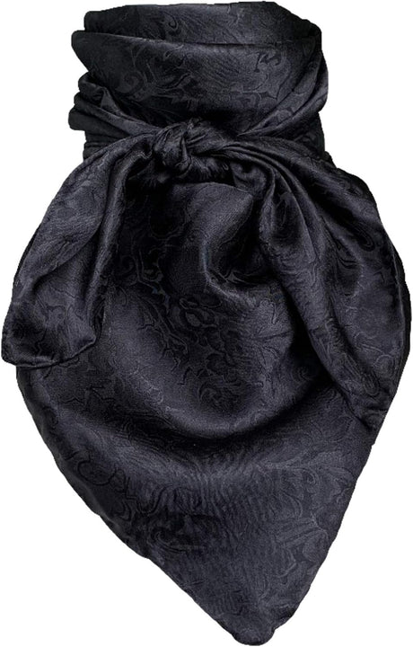 Jacquard Cowboy Wild Rag 100% Silk Scarf Bandana Multiple Colors L 34.5" and XL 42"