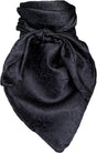 Elegant Black Silk Jacquard Wild Rag