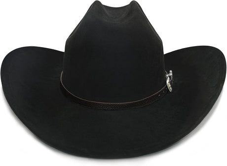 Elegant Unisex Felt Cowboy Hat with Shapeable Wide Brim | Classic Cattleman Design for Men & Women