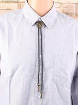 Native American-Inspired Bolo Tie | Unisex Rodeo Cowboy Leather Necktie