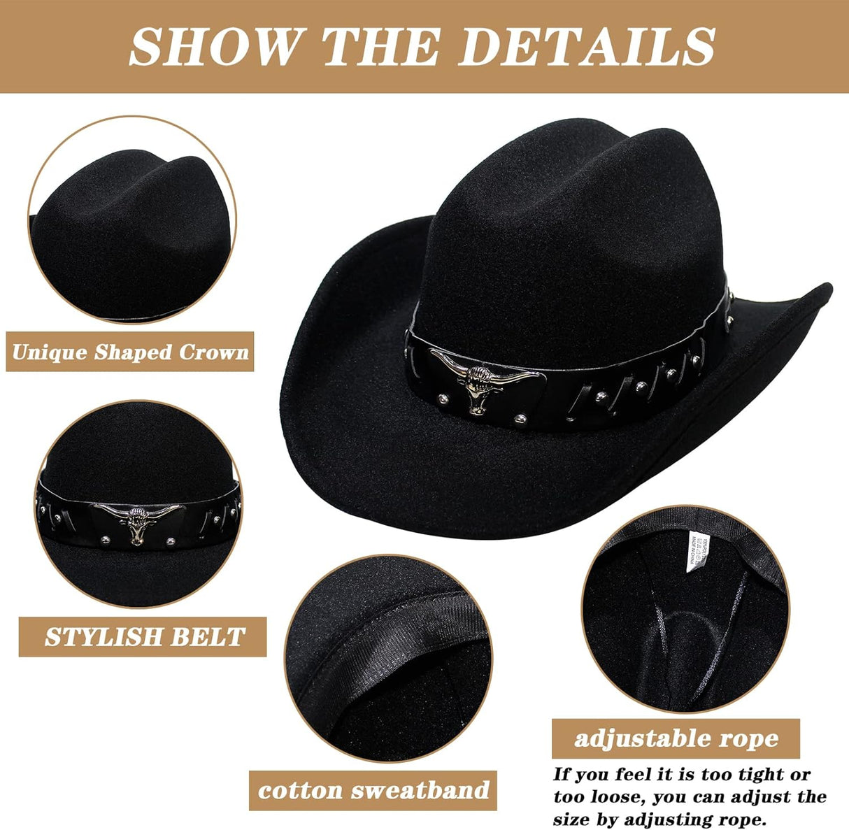 Cowboy Hat for Women & Men