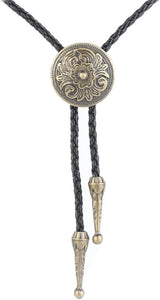 Native American-Inspired Bolo Tie | Unisex Rodeo Cowboy Leather Necktie