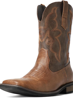 Cowboy Boots for Men - Western Boot Men'S Cowboy Boots with Square Toe | Cowboy Western Boot | Pull-On Boots| Old West Style Embroidered