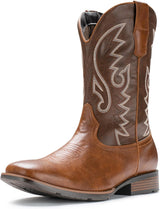 Men's Classic Western Cowboy Boots | Embroidered, Slip-Resistant & Fashion-Forward