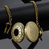 Vintage Pocket Watch Roman Numerals Scale Quartz Pocket Watches with Chain Christmas Graduation Birthday Gifts Fathers Day