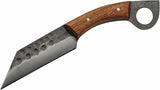 9.5” Full Tang Wood Handle Seax Blade Hunting Knife with Sheath, Brown (HS-4442)