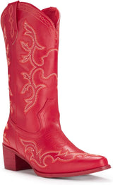 Women's Classic Western Cowgirl Boots | Fashionable Embroidered Pointy Toe