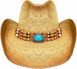 Western Outback Cowboy Hat Men'S Women'S Style Straw Felt Canvas