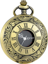 Vintage Pocket Watch Roman Numerals Scale Quartz Pocket Watches with Chain Christmas Graduation Birthday Gifts Fathers Day