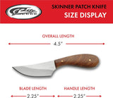 4.75” Small Slim Skinner Patch Outdoor Hunting Knife with Brown Leather Sheath (DH-7990)