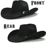 Elegant Unisex Felt Cowboy Hat with Shapeable Wide Brim | Classic Cattleman Design for Men & Women