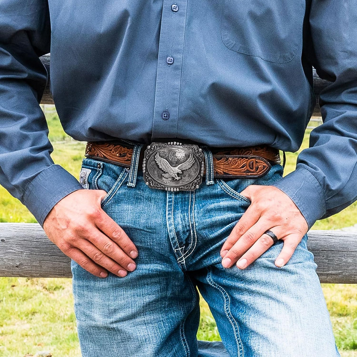 Soaring Eagle Western Belt Buckle | Cowboy Texas Rodeo Style 