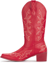 Women's Classic Western Cowgirl Boots | Fashionable Embroidered Pointy Toe